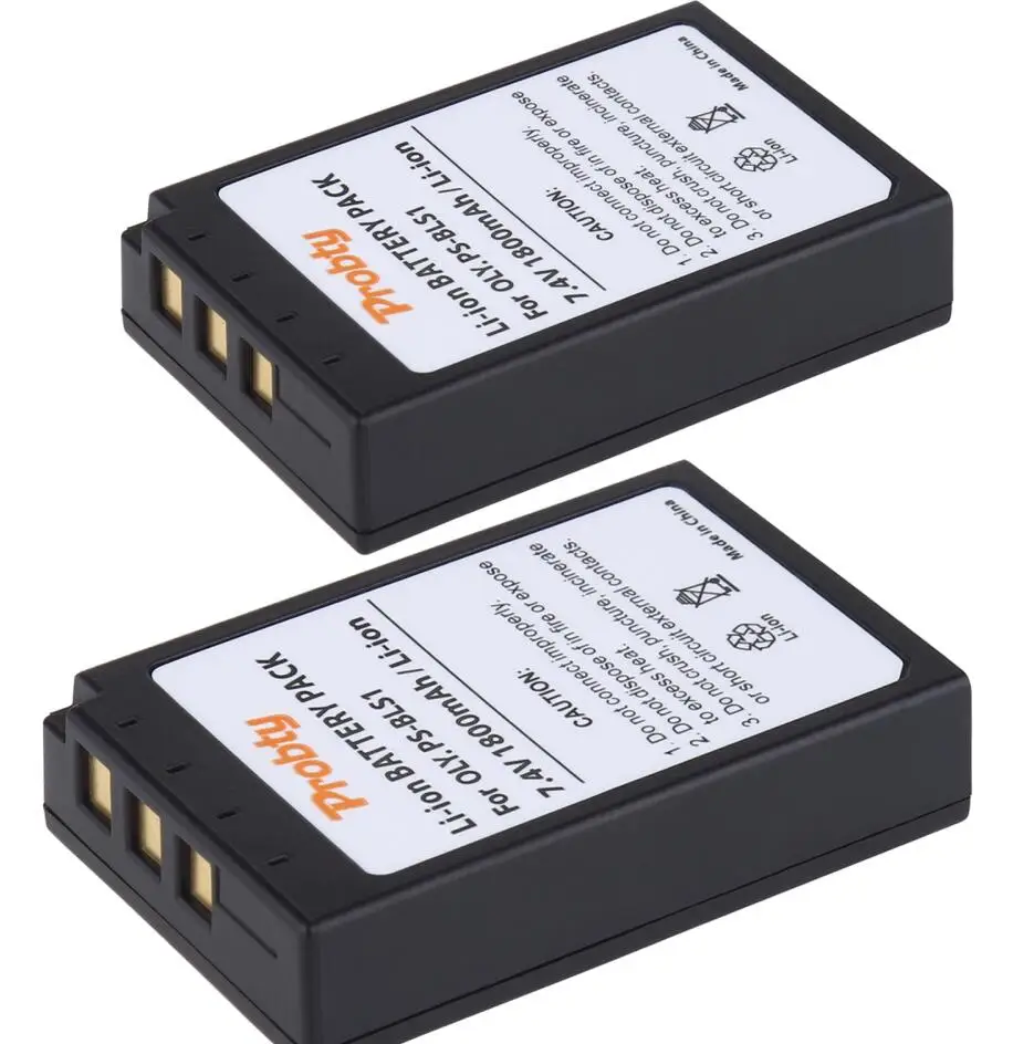 2 battery BLS1 Батарея& Зарядное устройство для цифровой камеры OLYMPUS EVOLT E-400 E-410 E-420 E-450 E-620 E-P1 - Цвет: 2 battery