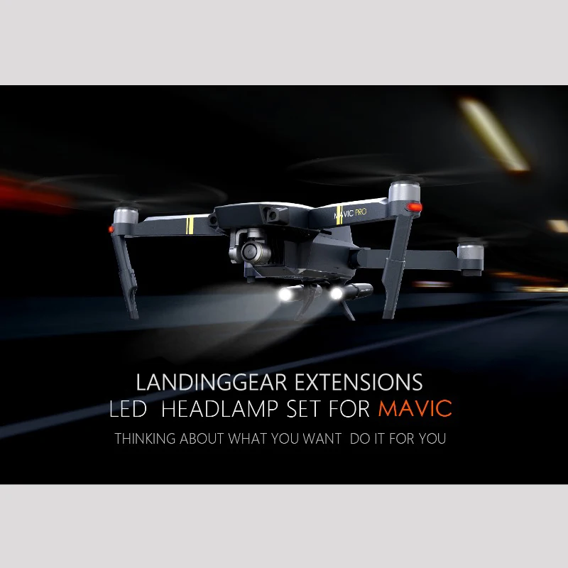 PGYTECH Mavic Pro аксессуары светодиодный налобный фонарь набор быстроразъемных шасси