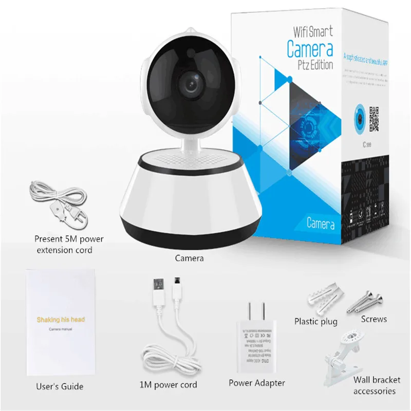 Робот-камера видеонаблюдения 720P wifi IP HD видео домашнее охранное наблюдение 360 ночное видение двухсторонняя аудио камера обнаружения движения