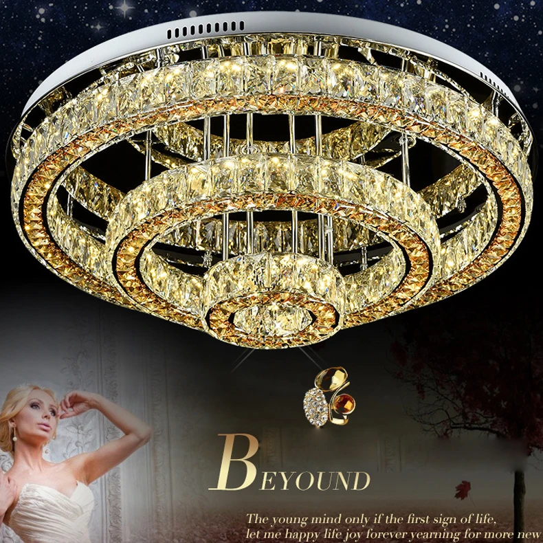 Современная модная Хрустальная светодиодная люстра роскошный Кристальный