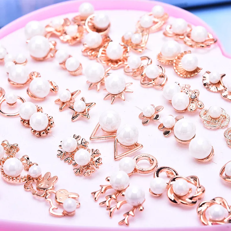 Оптовая продажа 36 парт/Лот очаровательные серьги гвоздики для девушек и женщин