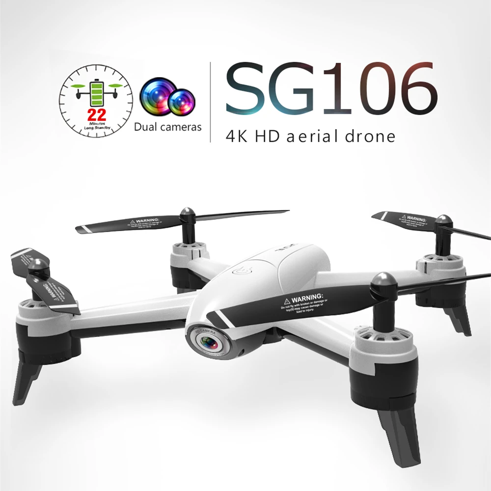 Дрон Радиоуправляемый SG106 с широкоугольной камерой 4K Квадрокоптер оптическим