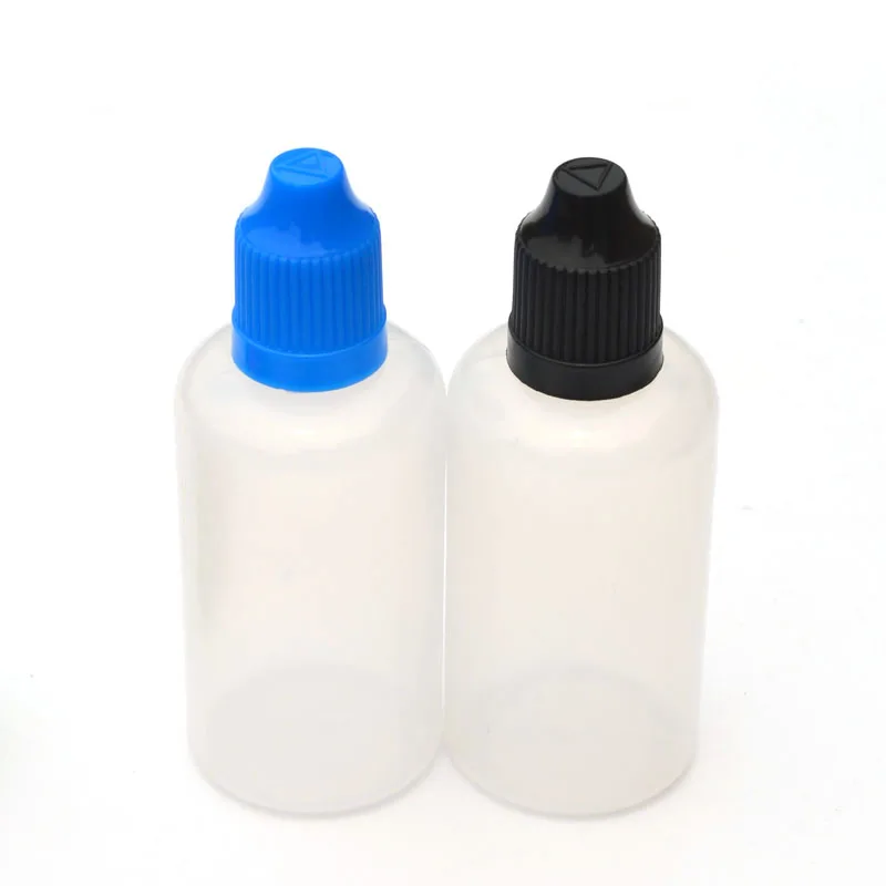 1pcs 50ml Soft PE Plastic Dropper Bottle Empty E Liquid Squeeze Container with Childproof Cap Needle Vial | Дом и сад