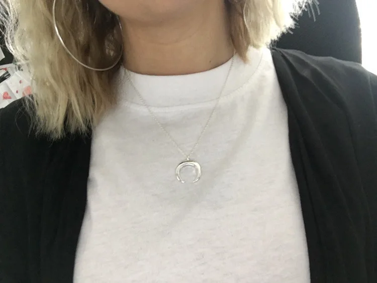 Женское Ожерелье с кулоном Mling Delicate koye ожерелье изогнутым полумесяцем Золотое и