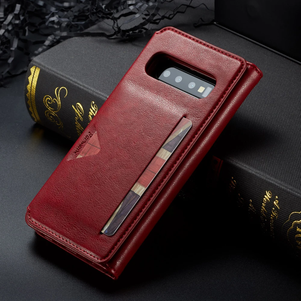 Кожаный магнитный чехол кошелек в стиле ретро для Fundas Samsung Galaxy S9 S10 Plus S10E телефона