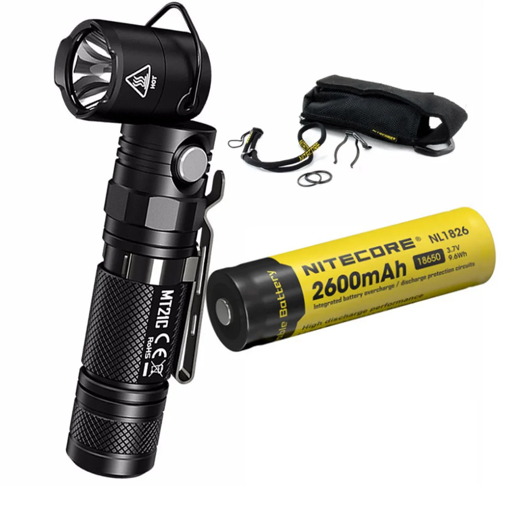 Многофункциональный фонарик NITECORE MT21C CREE XP L HD V6 max 1000 люмен регулируемый фонарь с