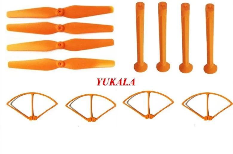 

Главные Лопасти пропеллера YUKALA + шасси + пропеллеры пропеллера, защитная защита, комплект для X8 X8C X8W RC дрона квадрокоптера, запчасти