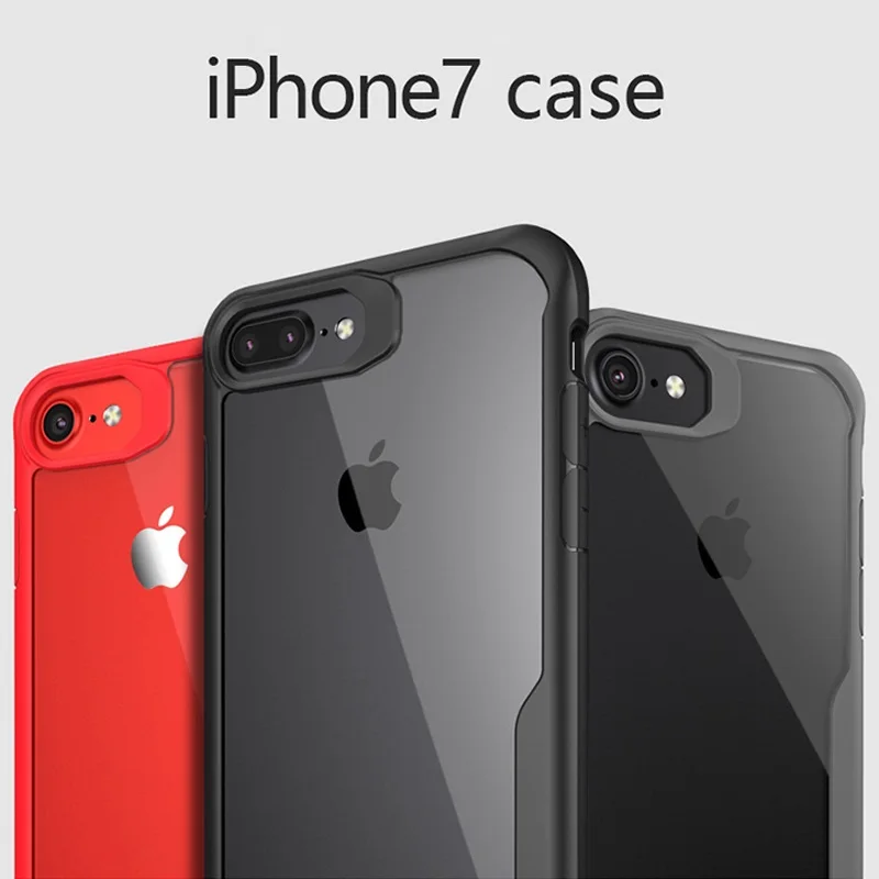 Чехол для Телефона Iphone 6 6s 7 8 Plus прозрачная Противоударная броня задняя крышка