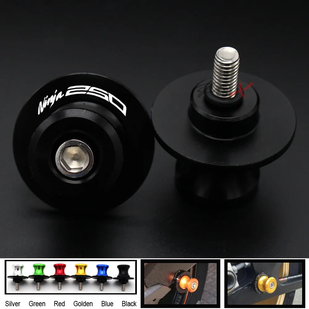 

Motorcycle Accessories CNC Aluminum M10 Swingarm Spools Slider Stand Screw For Kawasaki Ninja 250 / 300 NINJA 300r