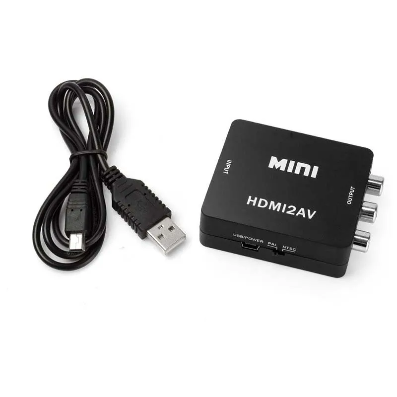 1080P мини HDMI в AV композитный конвертер RCA CVBS адаптер для PS3 Blu Ray плеер