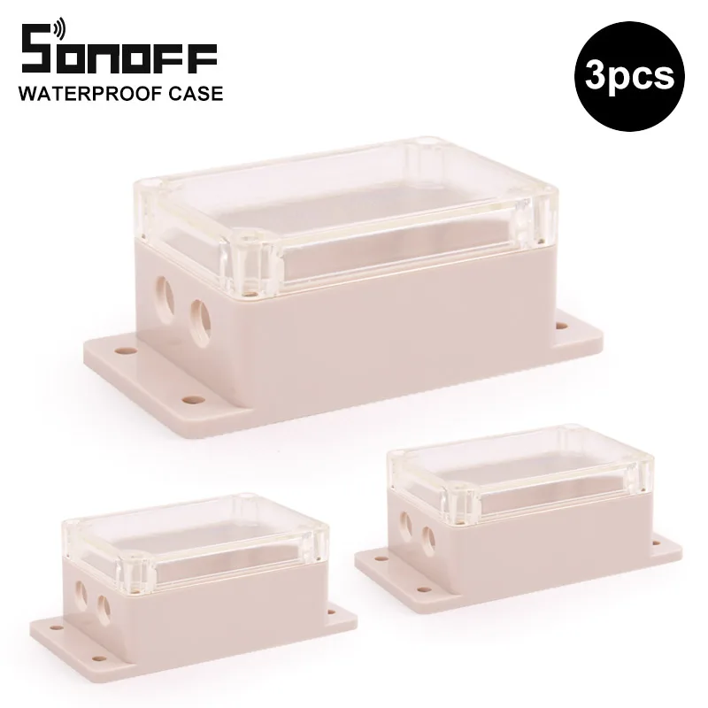 3 шт. с использованием IP66 водонепроницаемый чехол для Sonoff Basic/pow/dual/th10 16 для дистанционного управления наружного освещения рождественской елки