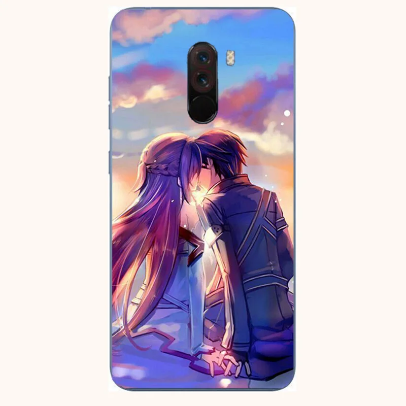 Sword Art Online Anime Manga Silicone Case For Xiaomi PocoPhone Poco F1 F2 M2 M3 C3 F3 X2 X3 GT NFC Pro Smart Phone Print Cover | Мобильные
