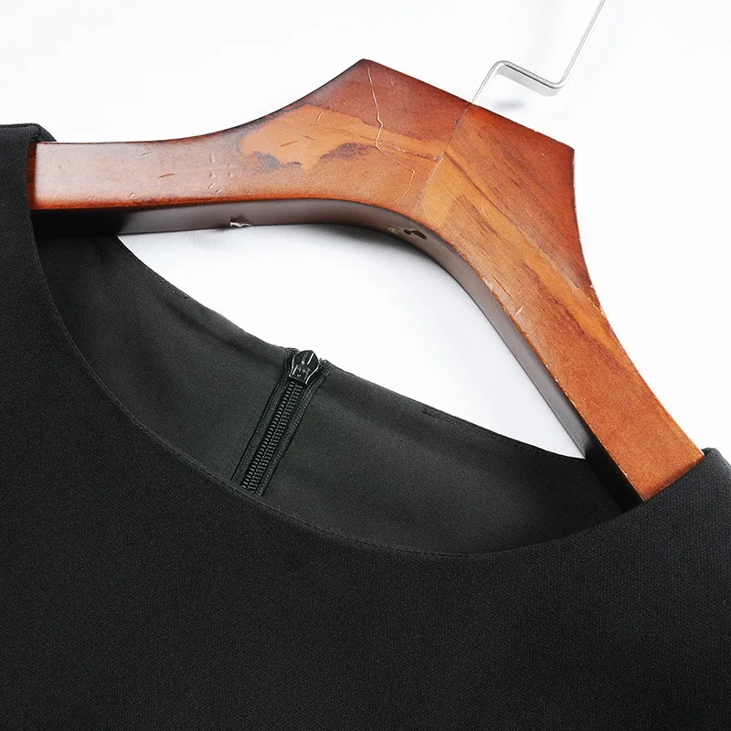 Летние Женское вечернее платье 2019 с круглым вырезом и короткими рукавами