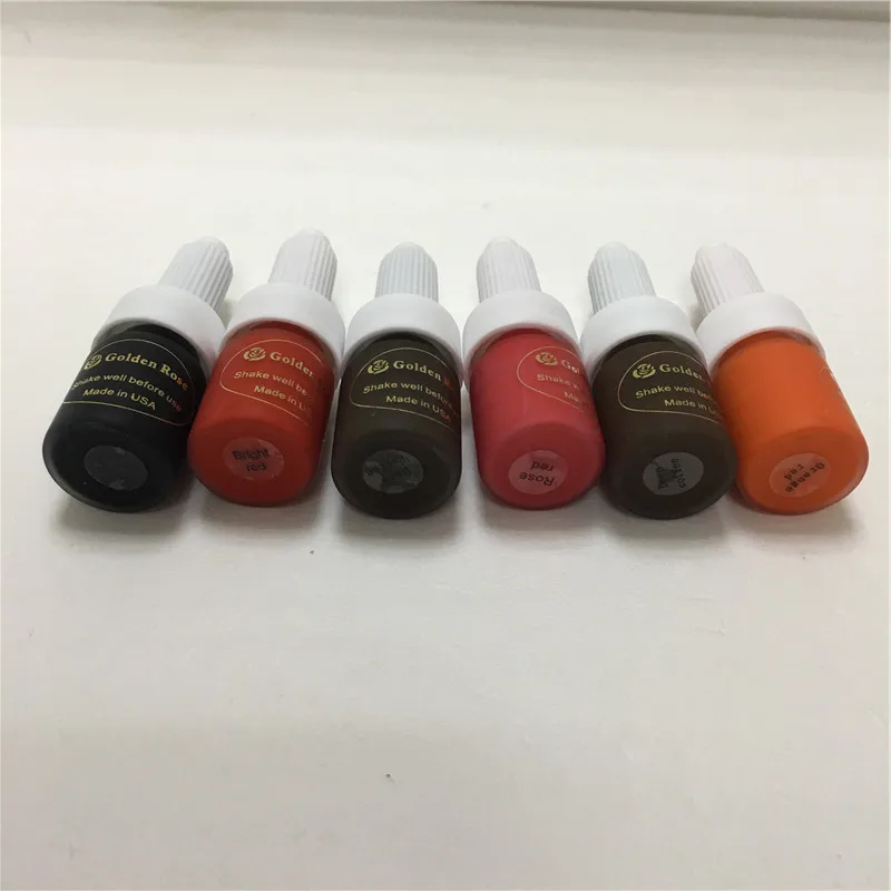 2 шт Розовый Цвет Косметическая тату машина краска пигмент для бровей подводка