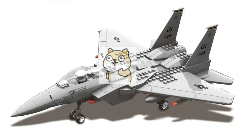 4 стиля Wange F15 истребитель Eagle вертолет WZ10 боевой самолет строительные блоки
