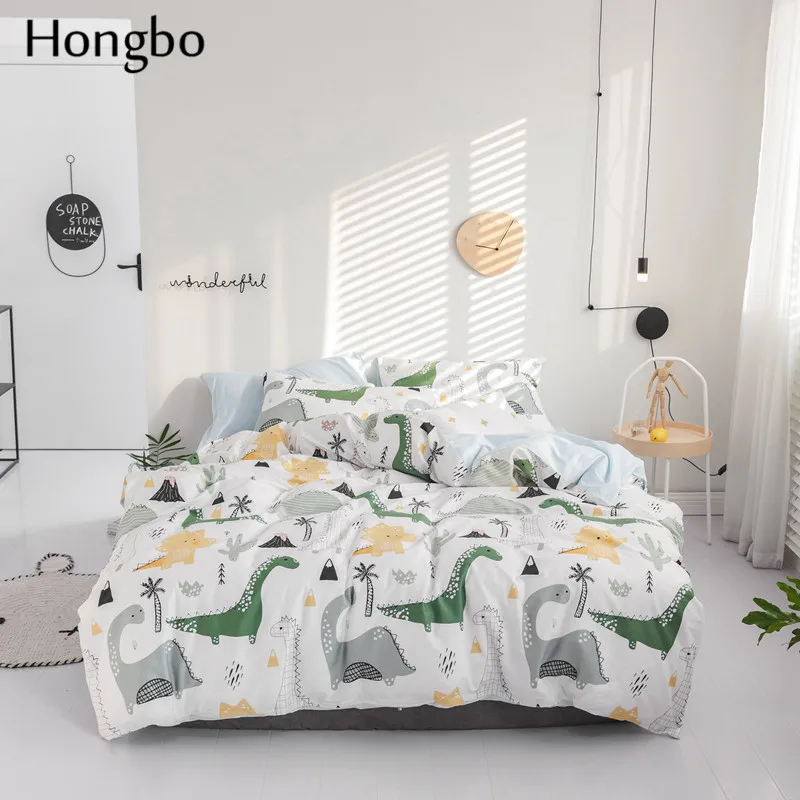 Комплект постельного белья Hongbo с животными пододеяльник простыня динозавром