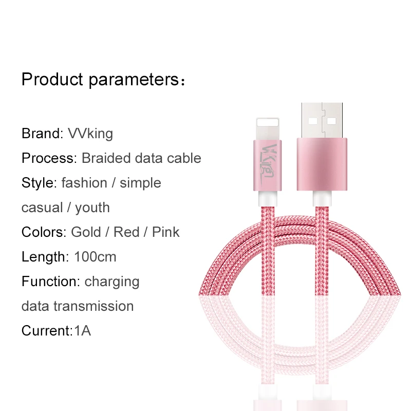 VVKing 1 м зарядное устройство кабель для iPhone iPad Xiaomi samsung мобильный телефон USB кабель для зарядки 8pin Micro Android type C синхронизация даты