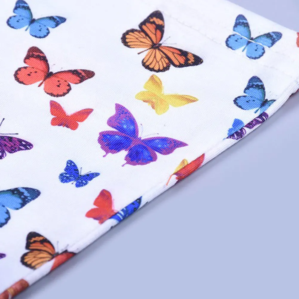 Женский обернутый Мягкий Топ-труба тонкий сексуальный принт бабочка модные