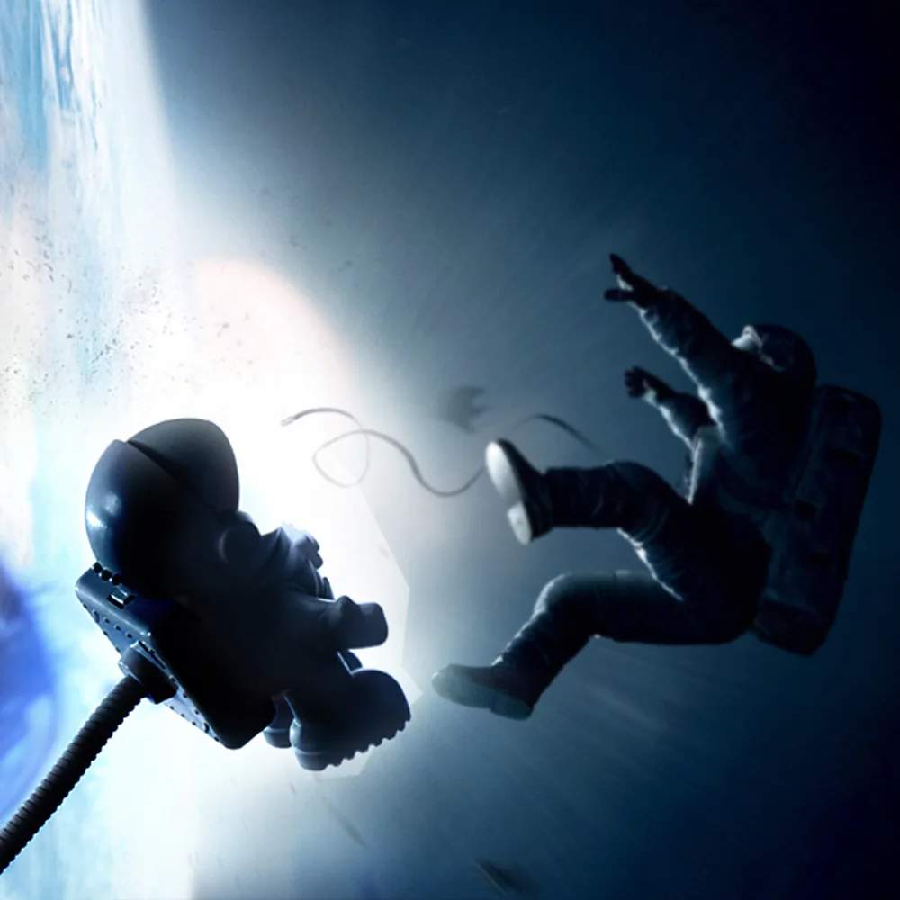 New Astronaut космонавта светодиодный ночник гибкий Регулируемый свет USB для