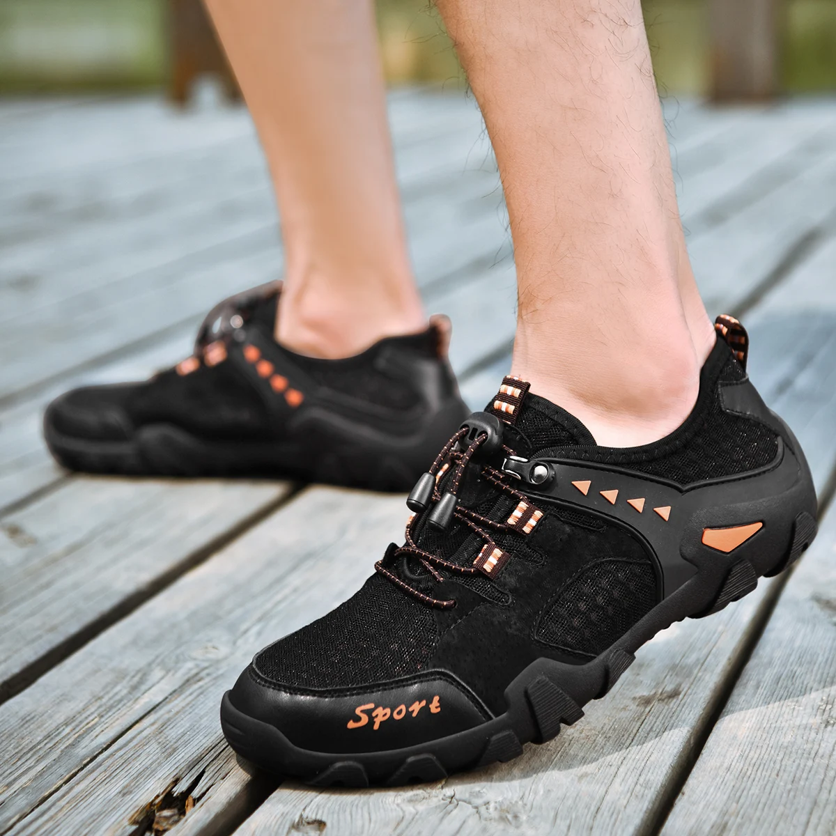 

Летняя повседневная обувь для мужчин; Прямая поставка; Новое поступление; Модные кроссовки на шнуровке; Мужские сетчатые кроссовки из дышащ...