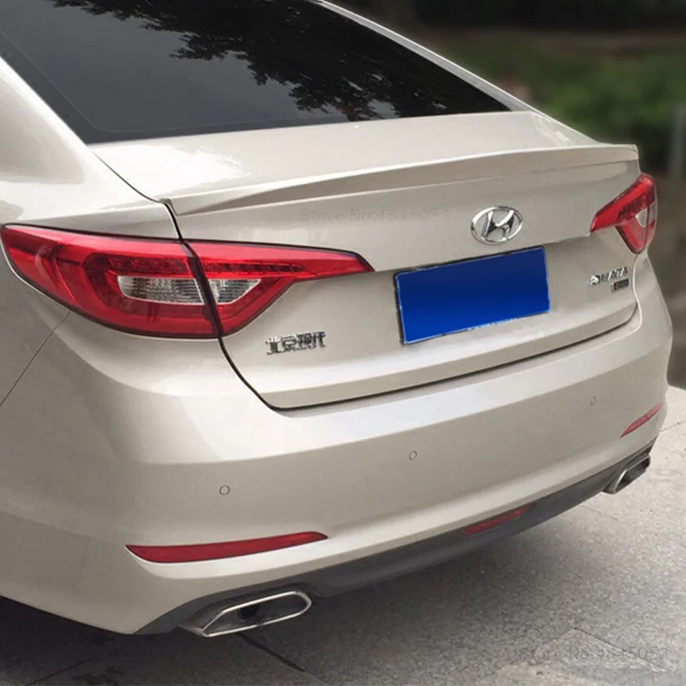 Для Hyundai Sonata 2015 2016 2017 ABS пластик задний багажник для губ загрузки крыло