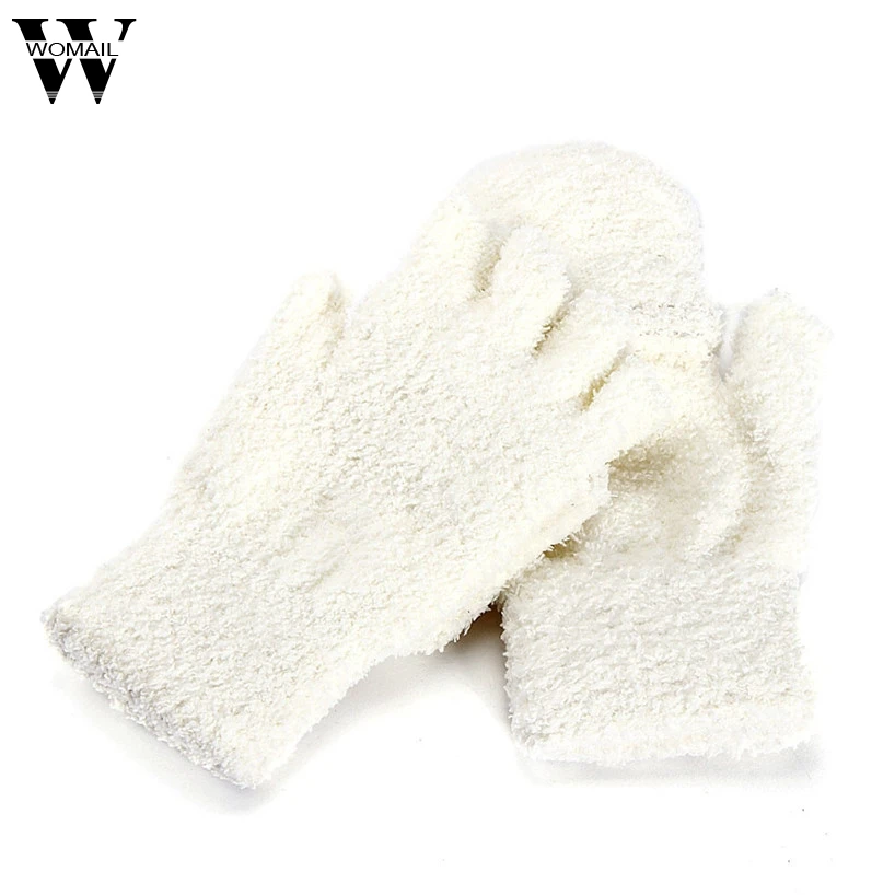 Beige WOMAIL подходит для женщин, девушек и девочек. руки запястье теплые зимние перчатки без пальцев митенки jan30/P fed30 - Цвет: Beige