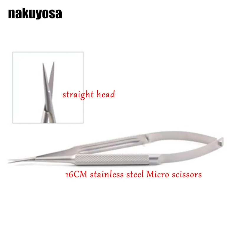 16 см прямые головки Микро ножницы для роговицы ручного инструмента хирургии из