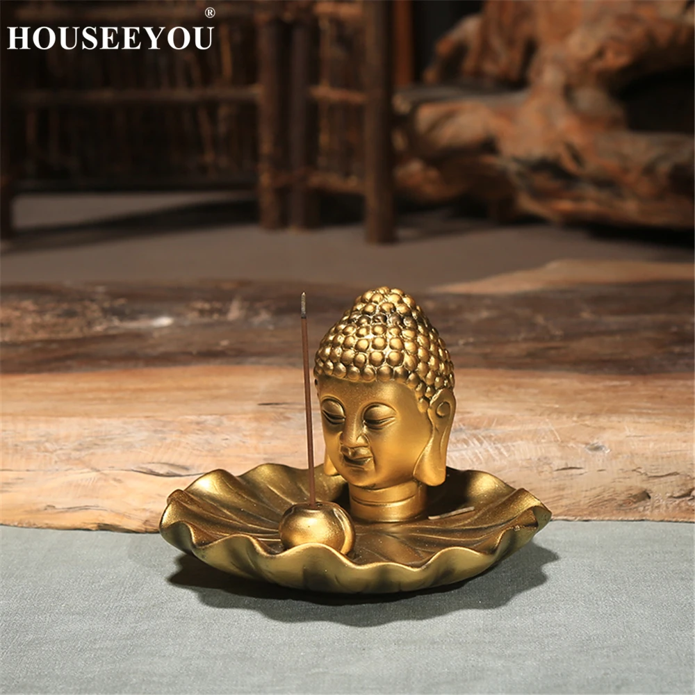 Керамический золотистый держатель для благовоний в виде стильной палочки 1 шт.