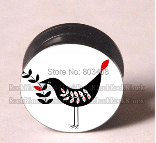 Птица акриловые винт плагин туннель ухо расширитель датчиков уха смешивания