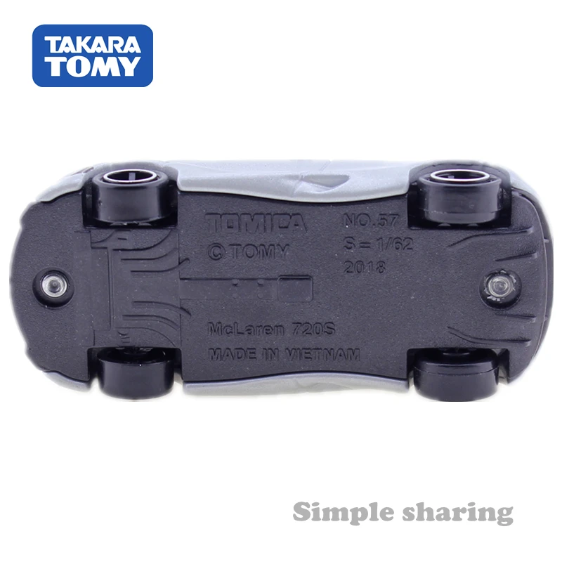 Набор моделей Takara Tomy Tomica NO.57 McLaren 720S 1/62 Миниатюрный литой автомобиль форма для