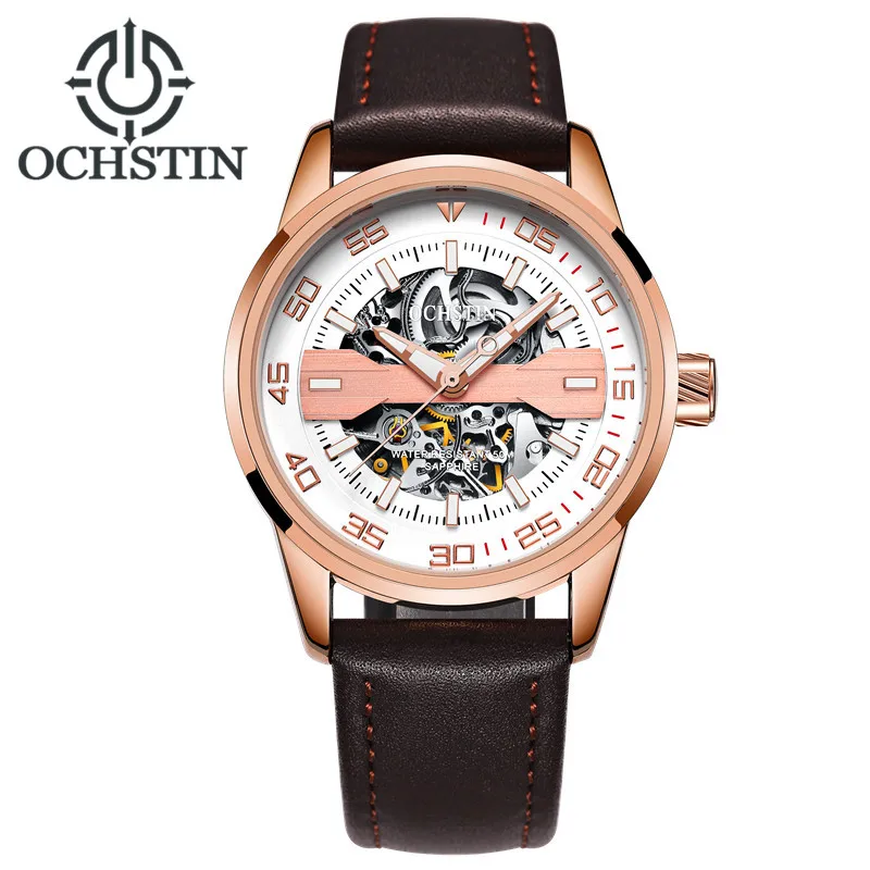 2019 Relogio Masculino OCHSTIN брендовые кожаные часы Tourbillon автоматические механические
