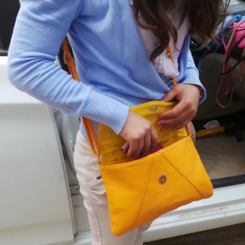 New Fashion Women's Envelope Bag Leather Messenger bags Handbag Shoulder Crossbody Bags Purses satchels Bolsas yellow | Багаж и сумки