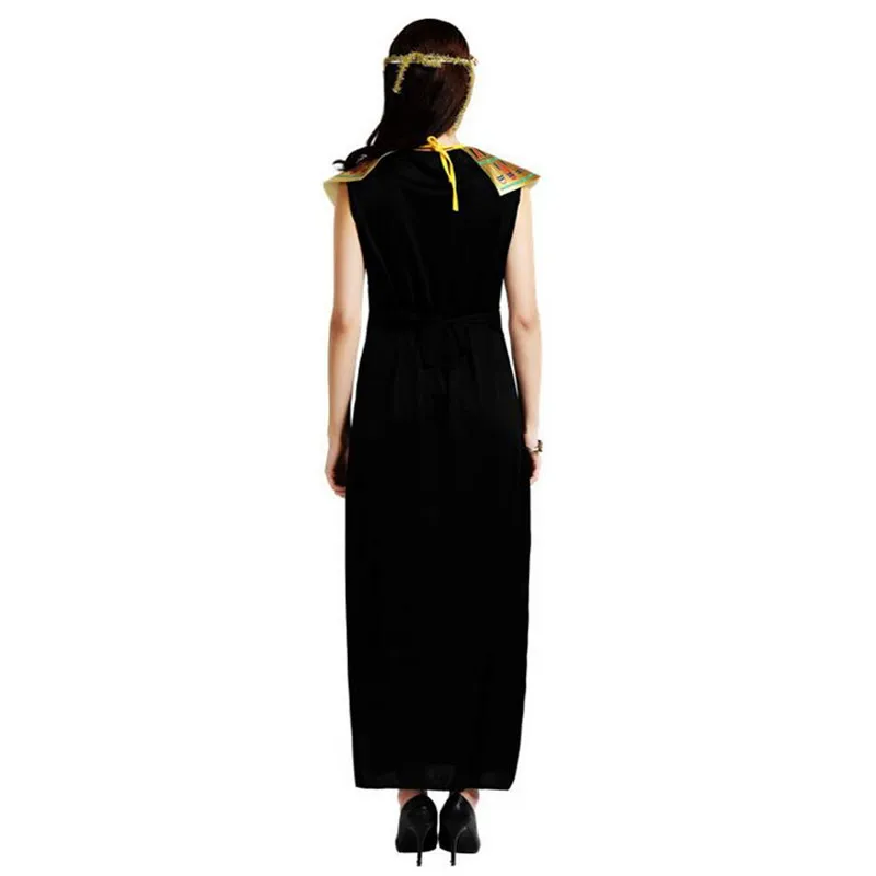 

Adult Cosplay Egypt Costumes Lady Black Long Dress Cleopatra Costume Carnival Performance Party halloween costumes for women