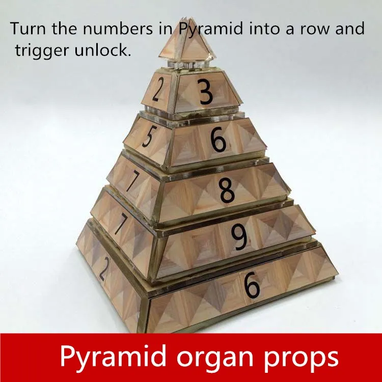 

real life games escape room props Pyramid unlock organ props Suitable for Egyptian pharaohs theme chamber layout