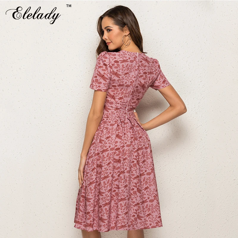 Elelady 2019 новые летние модные шикарные женское платье Для женщин Элегантные линии