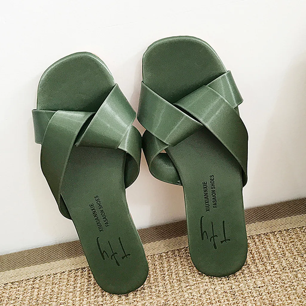JAYCOSIN/женские пляжные сандалии на плоской подошве с перекрестным ремешком; обувь в римском стиле; шлепанцы; женские повседневные летние сандалии в римском стиле; Прямая поставка; 619W