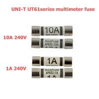 4pcs uni t multimeter ceramic fuse 10a 250v and 1a 250v for ut61a ut61b ut61c ut61d ut61e digital multimeter
