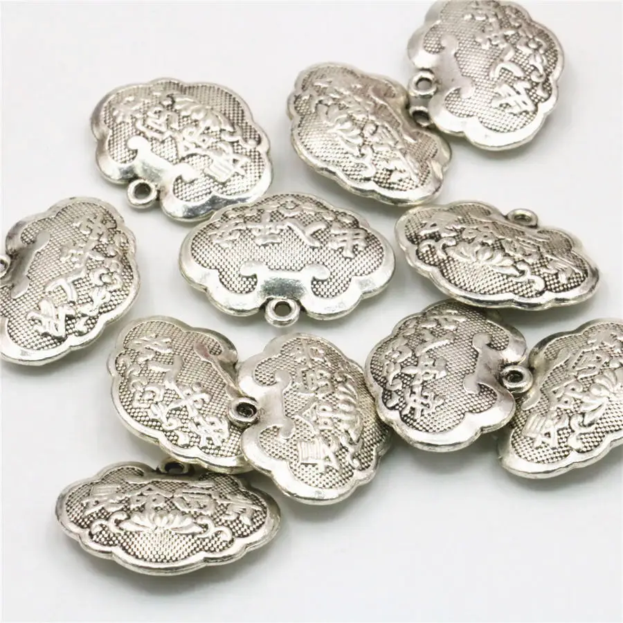 Набор медных подвесок для аксессуаров 10 шт. детали в форме замка Lucky 15x20 мм