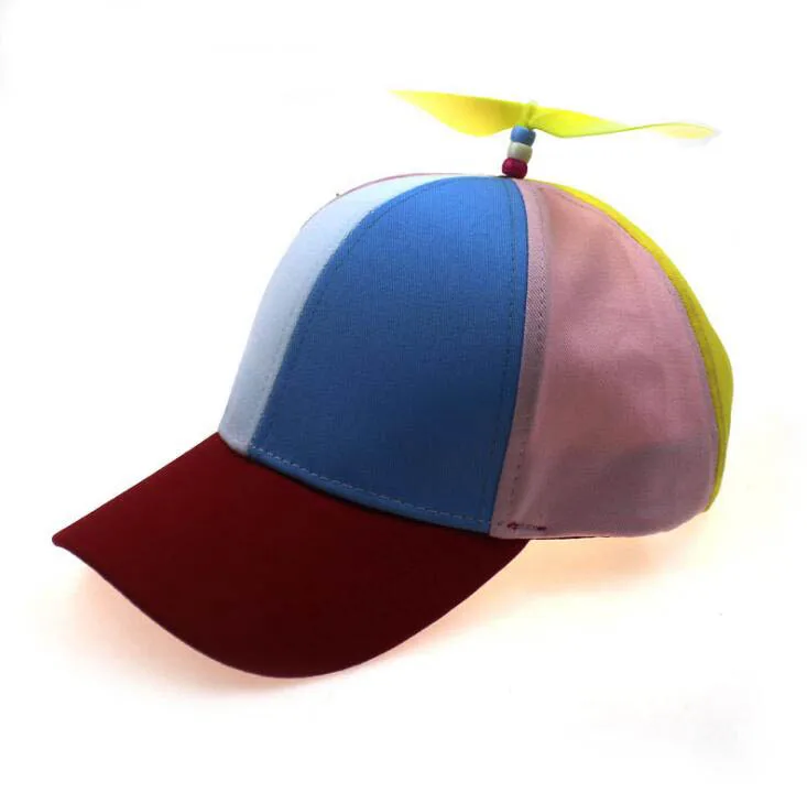Red Y Забавная детская Кепка Snapback для родителей и детей, цветная бейсбольная кепка с пропеллером, уличная солнцезащитная Кепка с козырьками - Цвет: Red Y