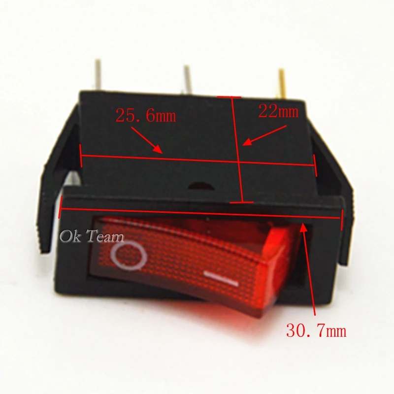 Универсальный красный тумблер 5 шт. ВКЛ./ВЫКЛ. переключатель для автомобиля