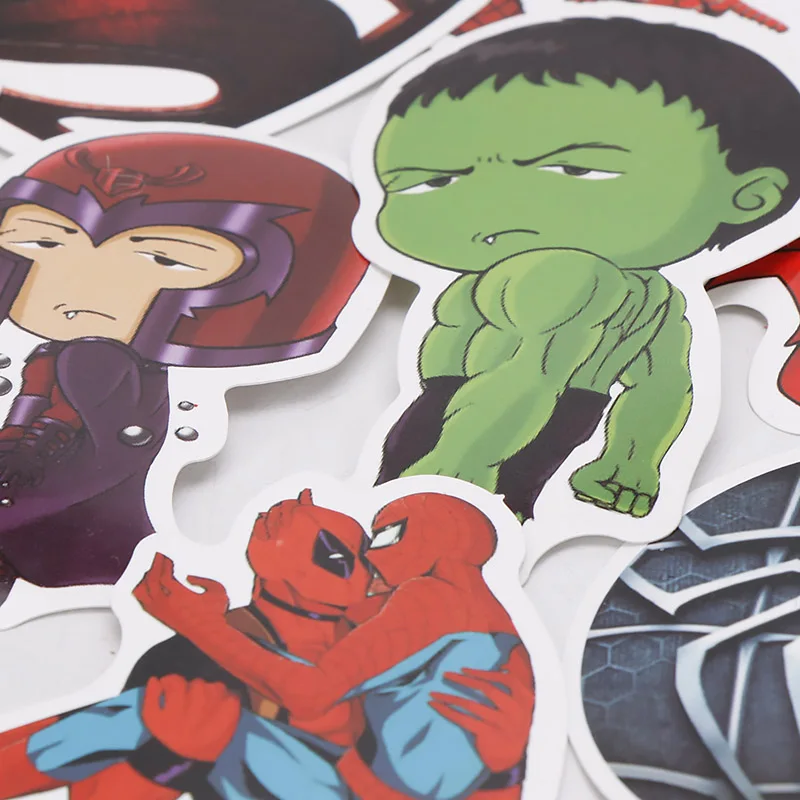 101 шт./компл. Marvel игрушки Мстители завершающей наклейки супер герой "," Халк "," Железный человек "," Человек-паук "с изображением Капитана Америки, автомобильный стикер для багажа