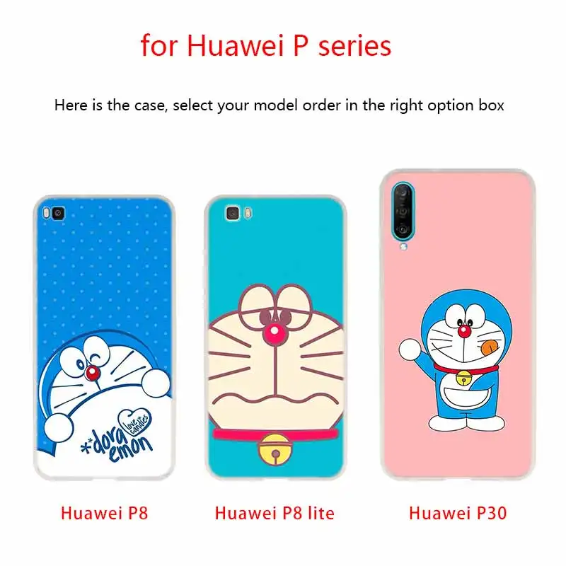Чехол MLLSE Doraemon силиконовый мягкий чехол из ТПУ для Huawei P30 P40 P20 Pro P10 P9 Lite P Smart Z 2020 |