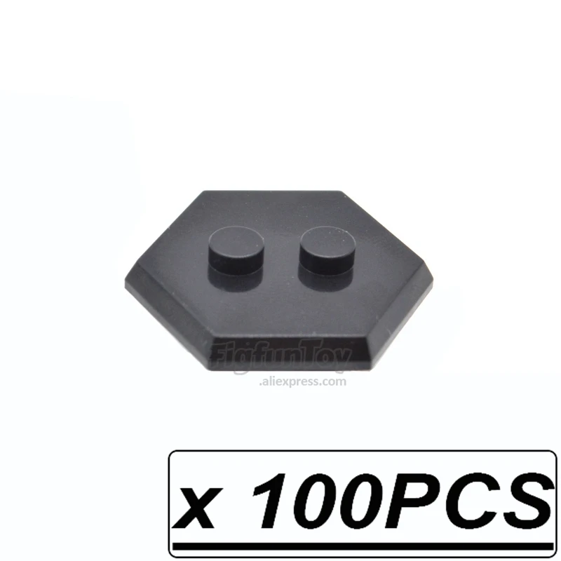100 Hexagon Stands 100 шт./лот, шестигранная подставка, опорная пластина, шестигранный Цоколь для кирпичных фигурок, MOC,, строительные блоки, строительные игрушки, совместимые - Цвет: 100 Hexagon Stands