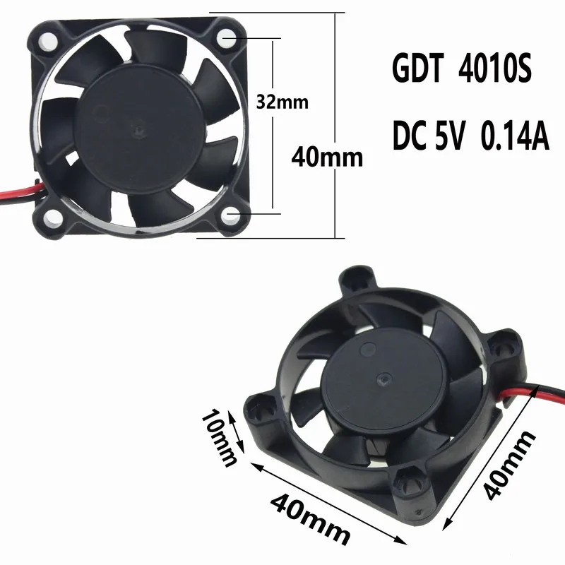 10 шт. Gdstime 40x40x10 мм 4 см 40 5 в Dupont 2Pin мини маленький DC бесщеточный вентилятор