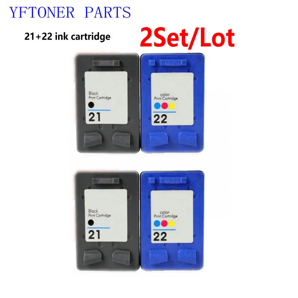 2 комплекта YFTONER C9351A C9352A HP21 HP22 чернильный картридж для hp 21 22 F2180 F2280 3920 D1460 F2235 2180 2280