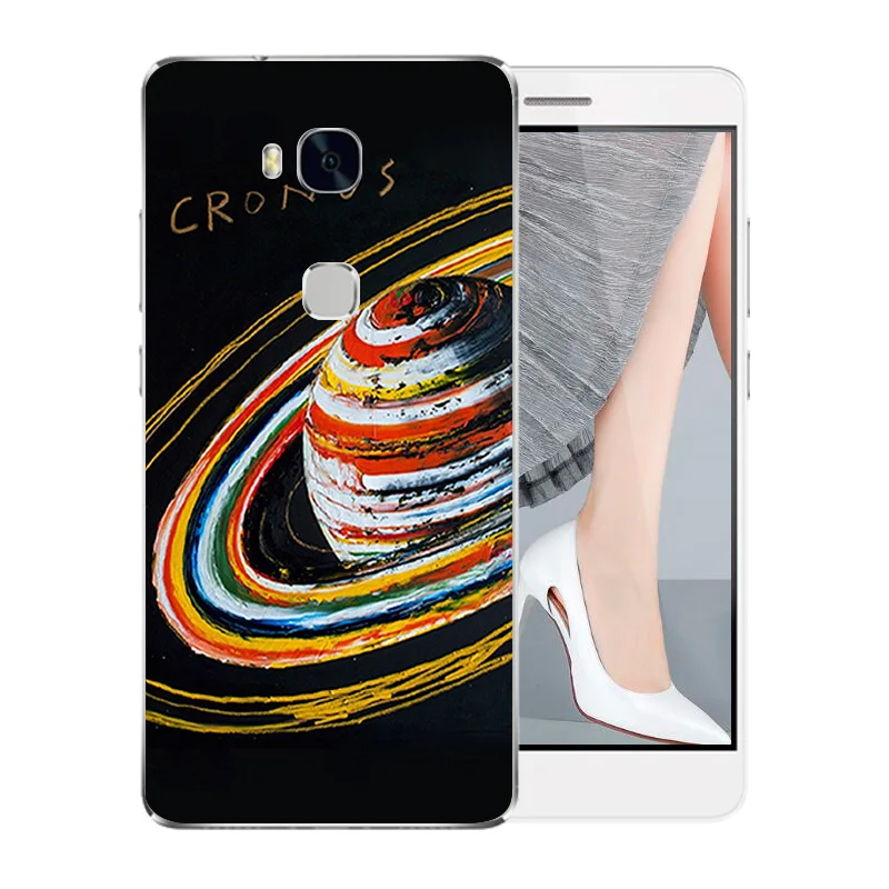 Чехлы для телефонов Huawei Honor 5X мягкая задняя крышка из ТПУ с рисунком космическая