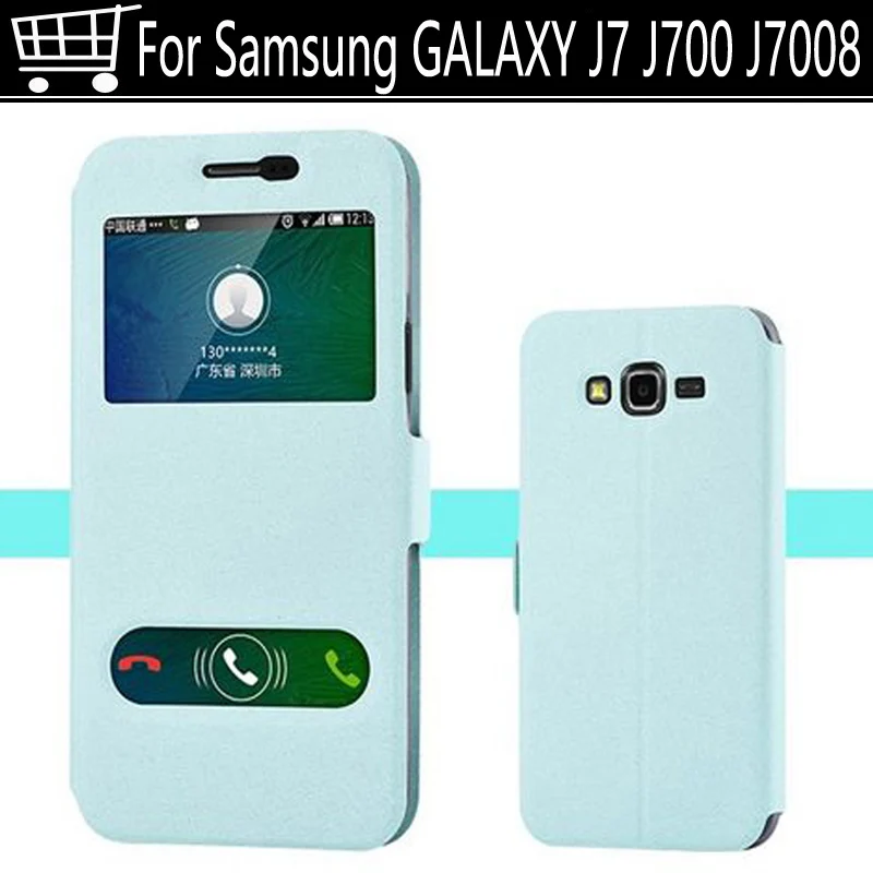 Чехол книжка из ТПУ и кожи с подставкой для Samsung GALAXY J7 J700 J7008 чехол накладка J 700F J700F