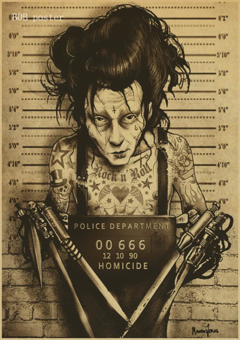 P028 Эдварда Scissorhands плакат классический постер фильмов в стиле винтаж ретро крафт настенная бумажная наклейка - Цвет: P028