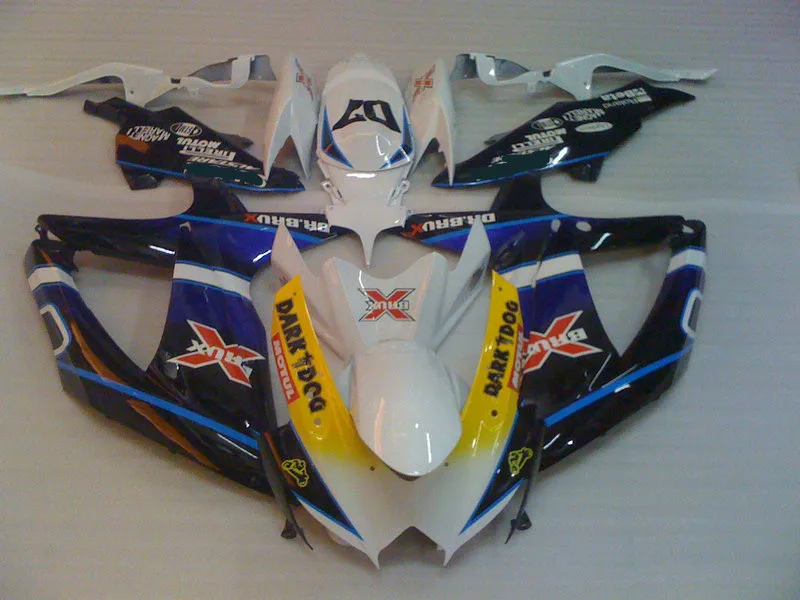 Комплект обтекателей для мотоцикла SUZUKI GSXR600 750 K8 08 09 GSXR 600 GSXR750 2008 2009 ABS синий белый