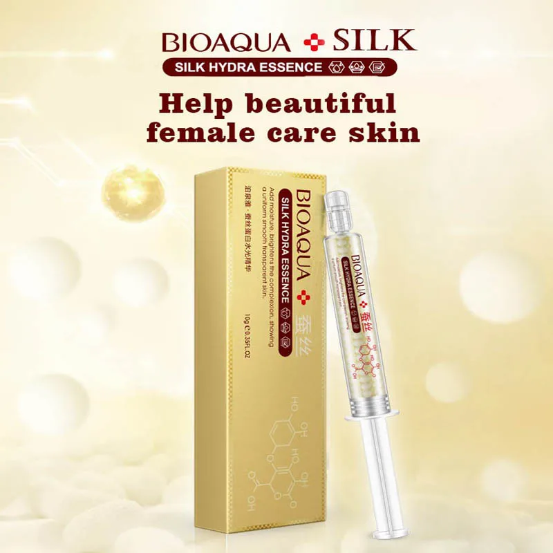 Увлажняющая сыворотка BIOAQUA Silk Hydra для восстановления шелка протеин гиалуроновая